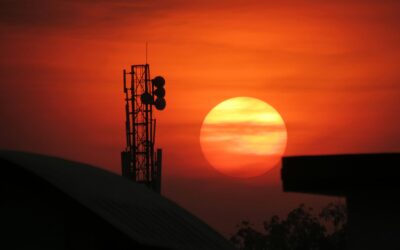 Future of 5G and Beyond: Microwave Engineering for the Next-Gen Wireless Communication mobile tower image during sunset